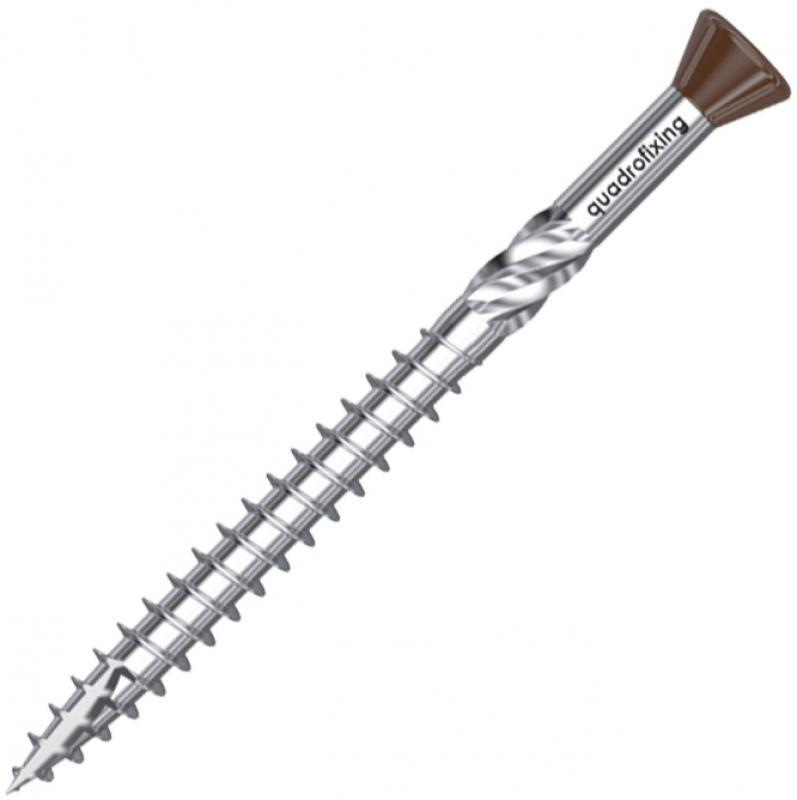 Terrassenschrauben 5,0 mm, Edelstahl C2, Braun, TORX (200 Stk. + Bit)