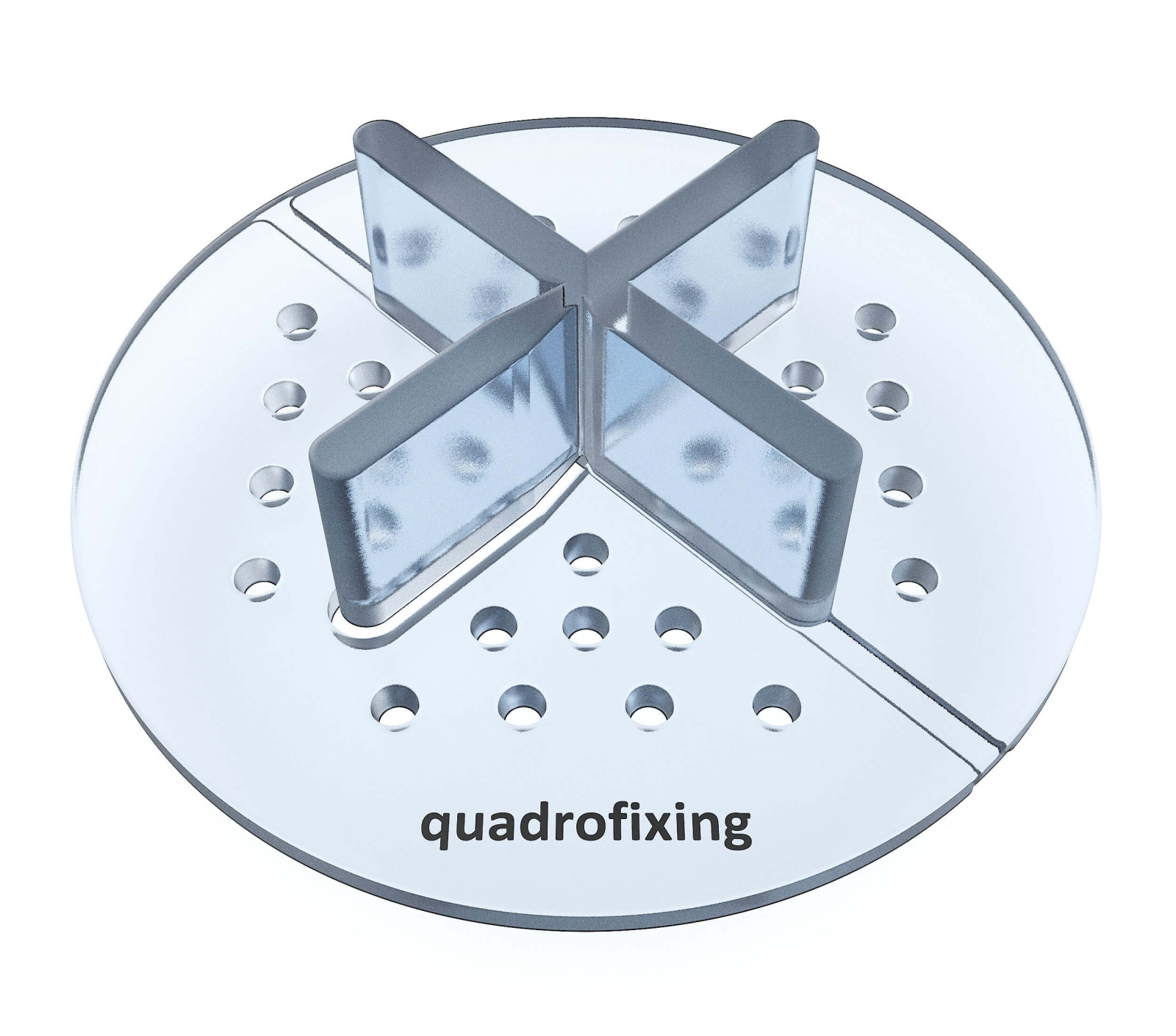 Plattenlager – fest, Höhe 2 mm, transparent (Ø 64 mm)