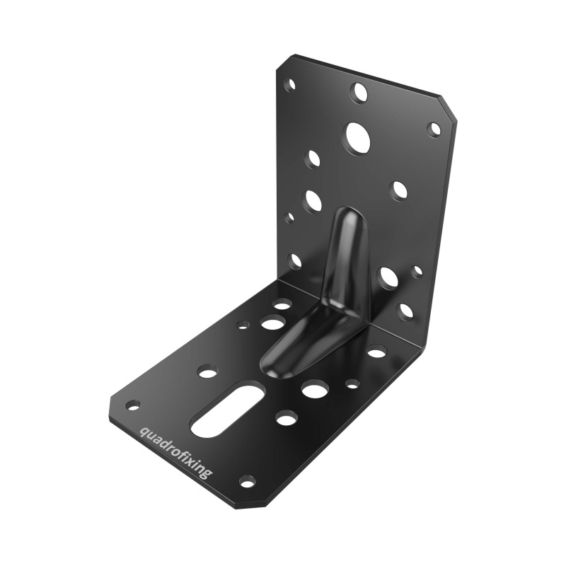 Winkelverbinder mit Rippe, schwarz (1 Stk.) 2