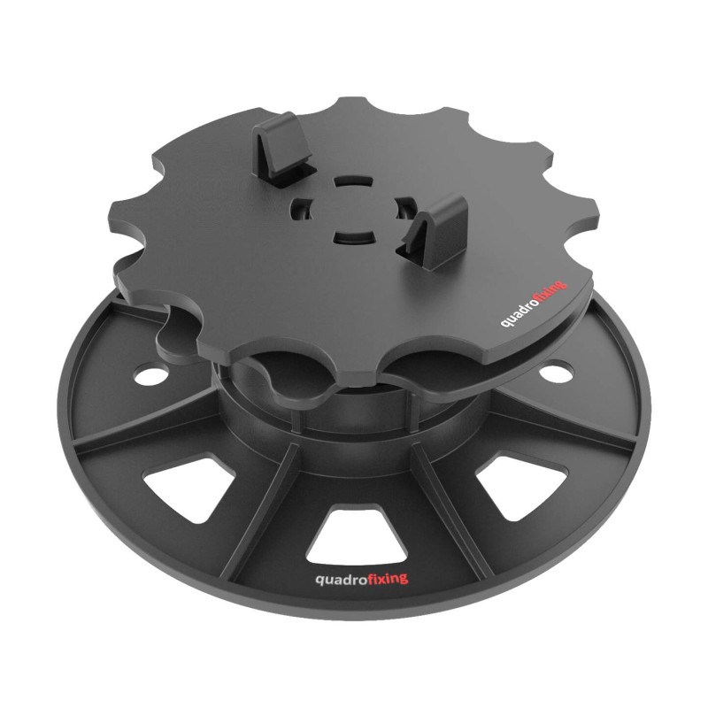 Selbstnivellierender Verstellfuß EUROTEC BASE SL 32–47 mm mit Adapter für Aluminium