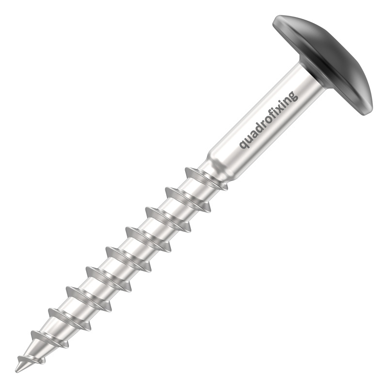 Schwarze HPL-Fassadenschrauben 4,8 mm, RAL 9005, Edelstahl A4