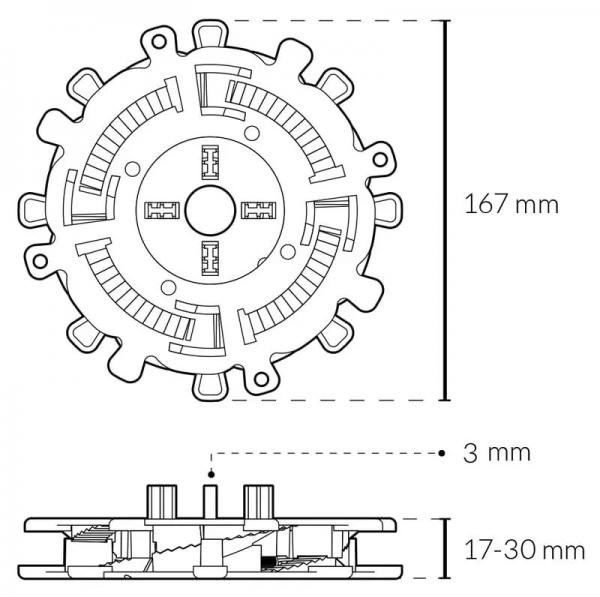Verstellfüße Für Terrassendielen  DDP 17-30 mm (1 Stk.)