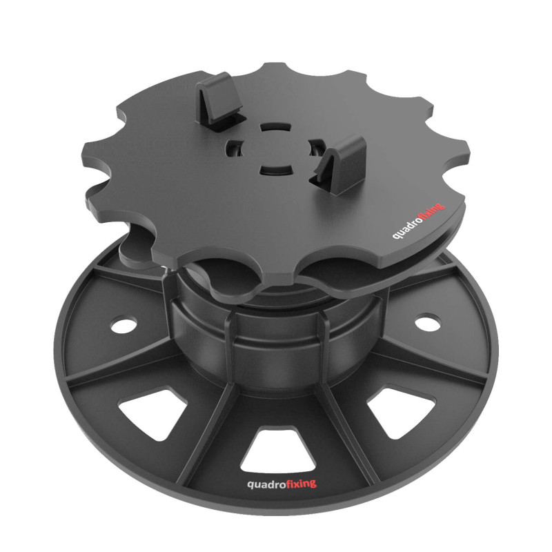 Selbstnivellierender Verstellfuß EUROTEC BASE SL 42–67 mm mit Adapter für Aluminium