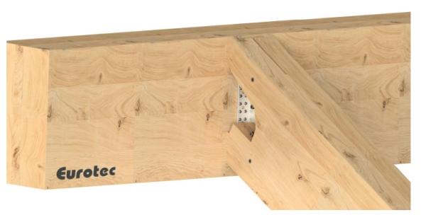 Konsole für verdeckte Verbindungen, Aluminium, 115x80x2000 mm - Eurotec T-Profil 4