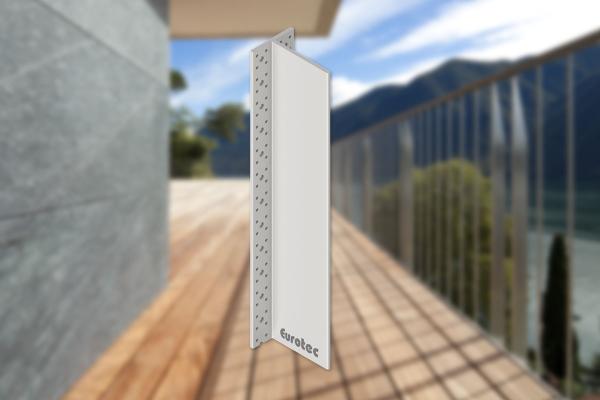 Konsole für verdeckte Verbindungen, Aluminium, 115x80x2000 mm - Eurotec T-Profil 3