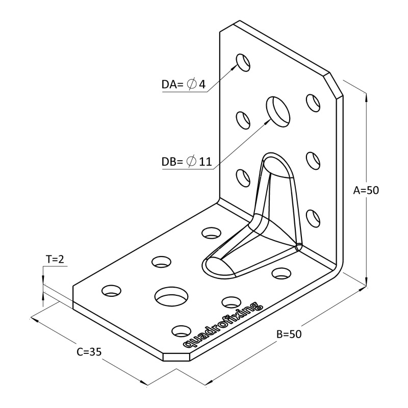 Verstärkter Winkelverbinder für Holz 5