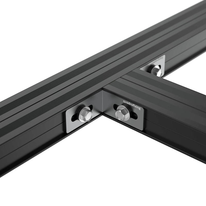 Schwarzer Aluminium-Winkel für QFX-ALU Profil – 40 × 40 × 19,5 mm 1