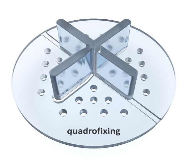 Plattenlager – fest, Höhe 2 mm, transparent (Ø 64 mm)