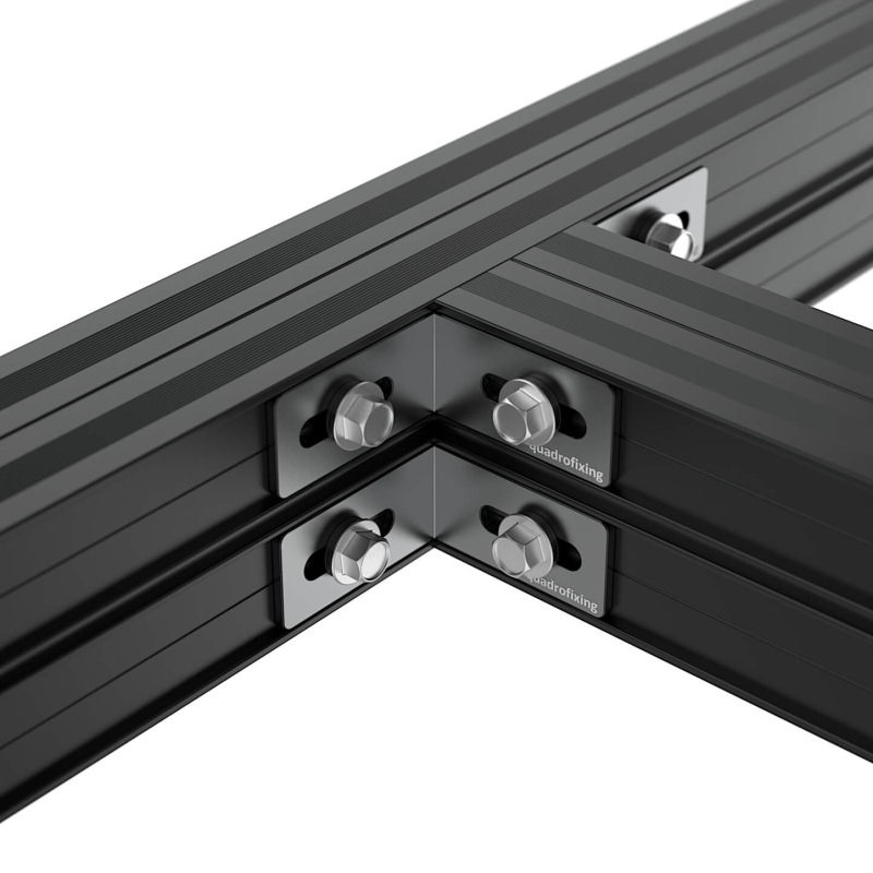 Schwarzes Aluminium-Terrassenprofil 50x40x4000 mm | QFX-ALU 50 BLACK 2